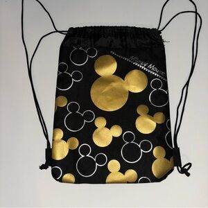 Disney Mickey Mouse Drawstring Bag Backpack String Pouch Sling Cinch Tote Bag